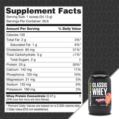 NutraBio Classic Whey strawberry shortcake flavor scoop ready for a smoothie.