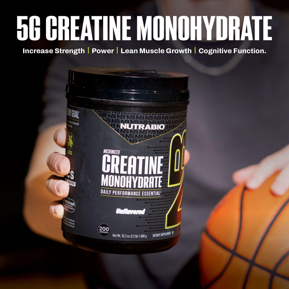 NutraBio creatine dissolving in water during a quick shake