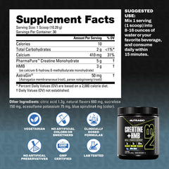 NutraBio Creatine HMB powder suitable for both women and men.
