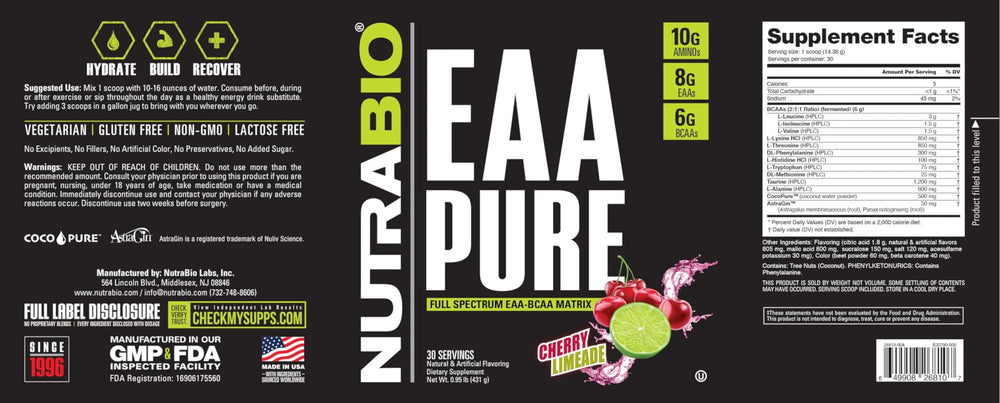 Pouring NutraBio EAA Pure into a glass after training.