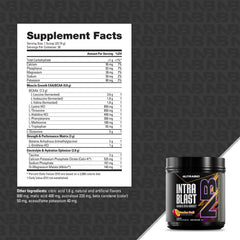 NutraBio Intra Blast 9 essential amino acids matrix shown in graphic.
