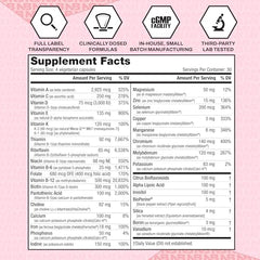 NutraBio Multisport for Women USA made badge on packaging