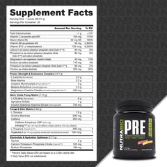 NutraBio PRE Workout Old Formula creatine and electrolytes bottle aids hydration and quick effort