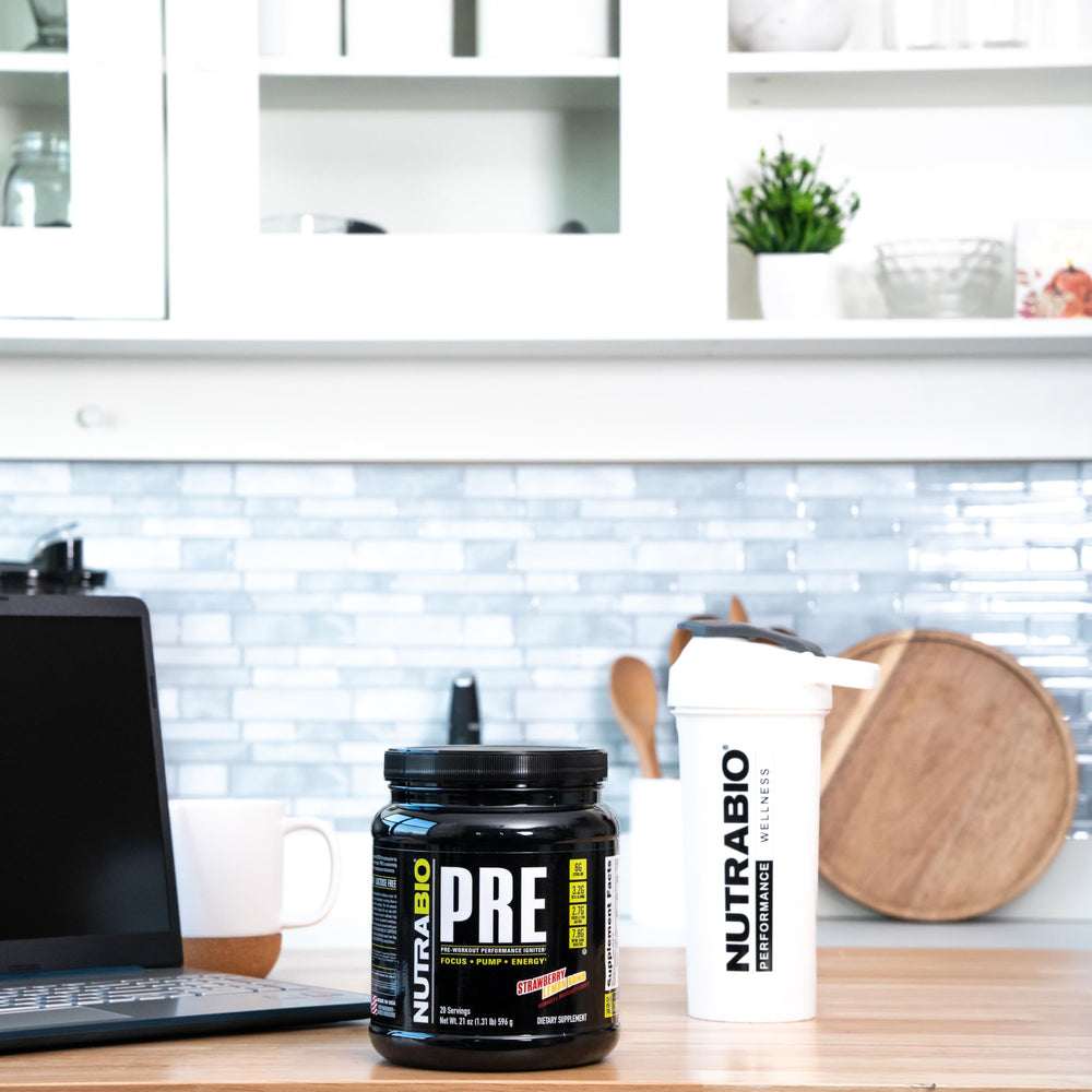 NutraBio PRE Workout Old Formula scoop measures precise servings for steady energy