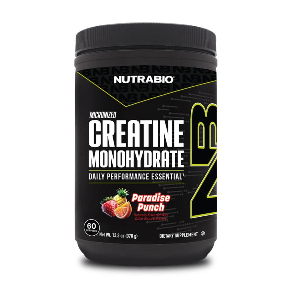 NutraBio Pure Creatine bottle with micronized powder for clean energy support