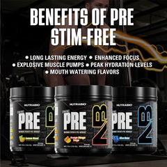 NutraBio Stim-Free PRE Orange Mango athlete in action ready to train