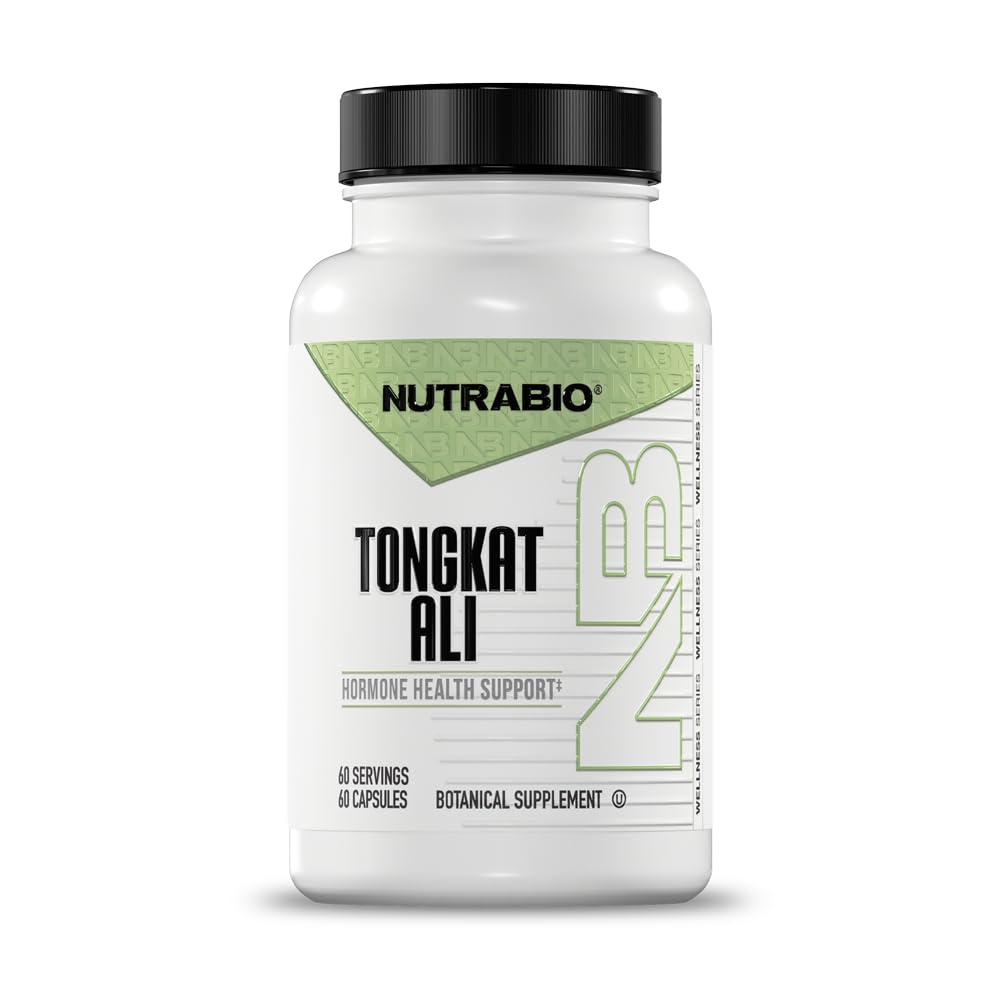 NutraBio Tongkat Ali Longjack bottle pour energy and performance support