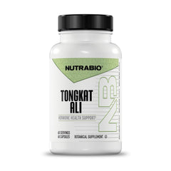 NutraBio Tongkat Ali Longjack bottle pour energy and performance support