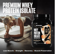 Pouring NutraBio whey into a glass shows smooth mixability