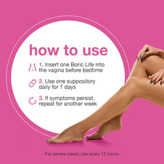 NutraBlast Boric Acid Suppositories with applicator for easy insertion