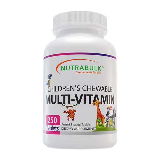 NutraBulk Children's Chewables in elephant shapes promote daily nutrition for kids