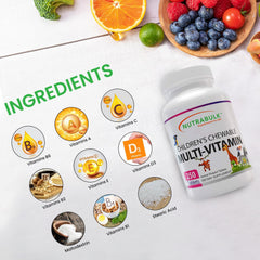 NutraBulk Children's Chewables in tiger shapes offer flavorful nutrient support for active kids