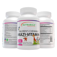 NutraBulk Children's Chewables USA-made label ensures quality and consistency