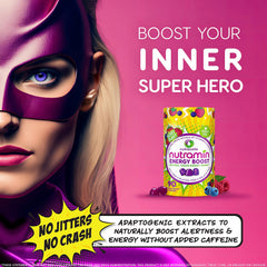 Nutramin Energy Boost berry-blast-flavor showcases fruity, delicious, sugar-free option