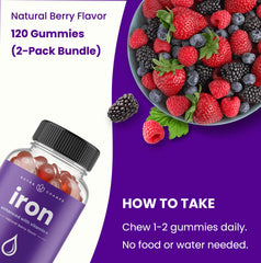 NutraChamps pack of 2 bottles for ongoing daily iron support.