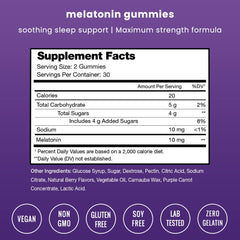 Close-up of NutraChamps melatonin gummies strawberry flavor for easy bedtime ritual