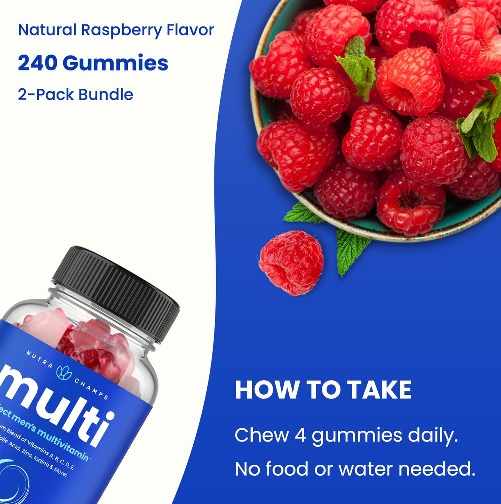 NutraChamps men's multivitamin daily dose being served for a simple routine.