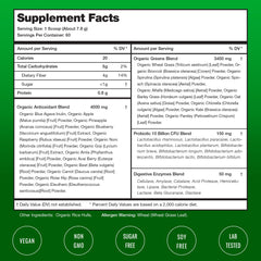 NutraChamps Super Greens powder scoop ready for easy servings