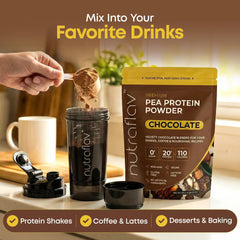 Nutraflav chocolate protein dessert bowl blended for a indulgent snack