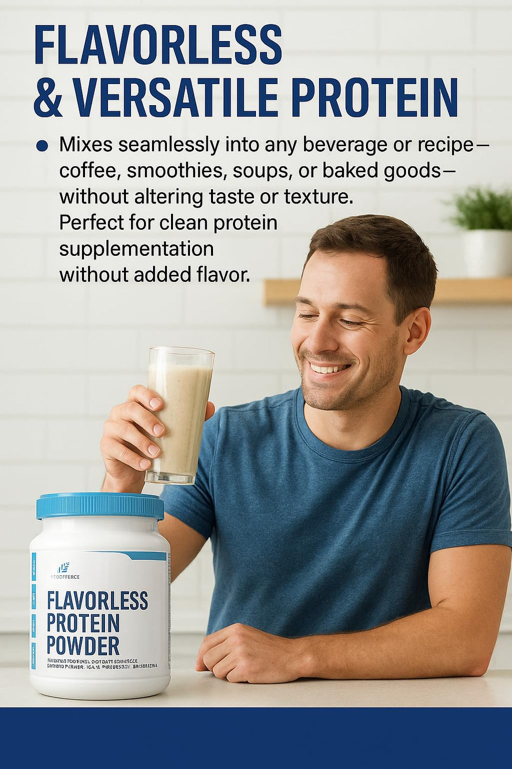 NutraForce Flavorless Whey Isolate packaging – non-GMO, gluten-free, lactose-free