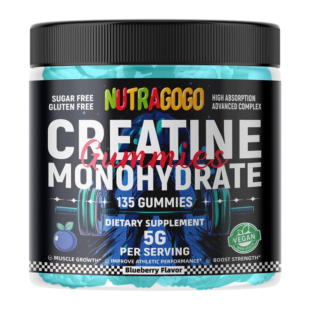 NUTRAGOGO Creatine Gummy packaging displayed on a store shelf