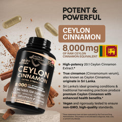 NUTRAHARMONY Cinnamon capsules pour demonstrates easy daily intake.