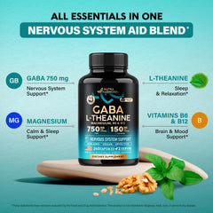 NutraHarmony GABA-L-Theanine ingredients list emphasizes pure, non-GMO capsules.