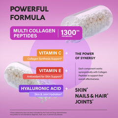 NutraHarmony multi collagen bottle pour demonstrates easy daily intake