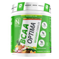 NutraKey BCAA Optima scoop in shaker ready for post-workout recovery