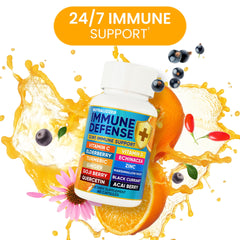NUTRALIZIZER elderberry and ginger imagery emphasizing natural ingredients for immune wellness.