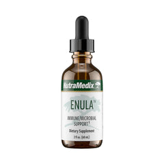 NutraMedix Enula bottle and dropper, convenient daily immune support.