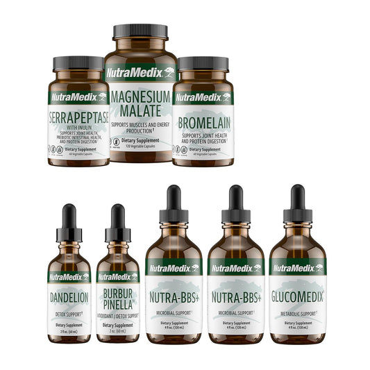 NutraMedix Month Six detox bottle shown for energy and balance support