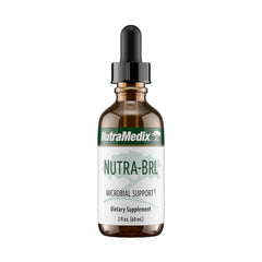 Nutramedix Nutra BRL bottle closeup for daily microbial balance support