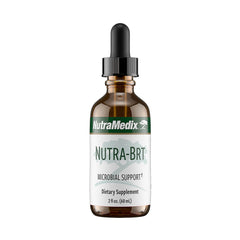 Nutra BRT bottle pour for easy dosing and herbal support.