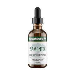NutraMedix Samento tincture bottle with amber liquid for immune support.