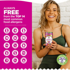 Nutramin non-GMO seal on packaging communicates clean ingredient standards