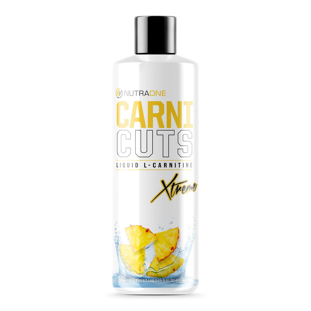 NutraOne CarniCuts Xtreme Pineapple bottle front label for workout energy
