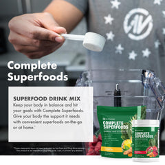 NutraOne Complete Superfoods on-the-go stick packs for easy daily use.