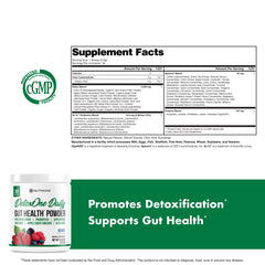 NutraOne DetoxOne Daily powder being stirred for digestive support.
