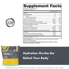 NutraOne HydrateOne lemon-lime stick pack for travel-friendly hydration.