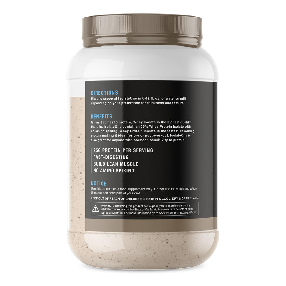 NutraOne IsolateOne shake-poured-glass demonstrating creamy texture and fast-absorption after training