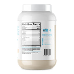 NutraOne ProteinOne vanilla label highlights micro-filtered whey benefits