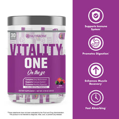 NutraOne VitalityOne orange cream flavor sachet ready-to-use.