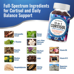 NutraPep Cortisol Gummies label view emphasizing vegan and allergen-friendly formula