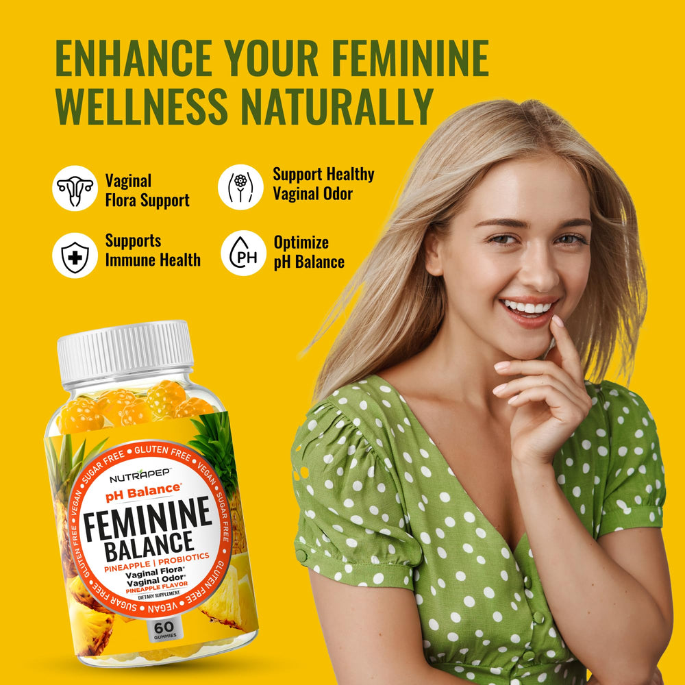 NutraPep gummies close-up highlighting pineapple-cranberry blend for urinary wellness support.