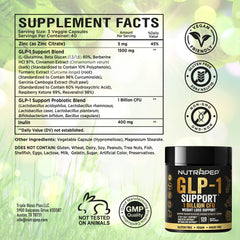 NutraPep GLP-1 Support product beside measuring cup for portion awareness