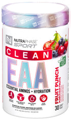 NutraPhase Clean EAA powder with eight essential amino acids for workout recovery
