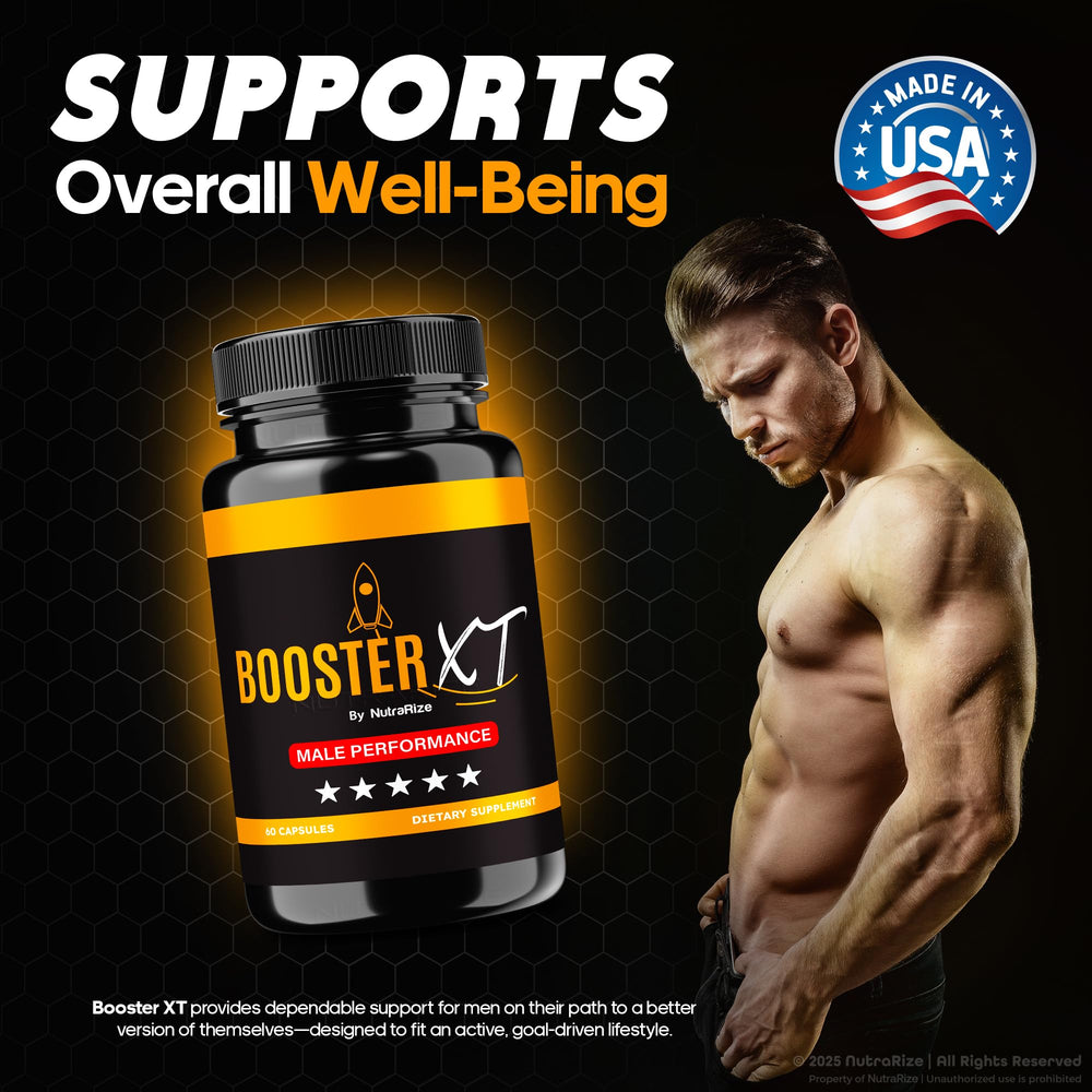 NutraRize BoosterXT user review quote emphasizing satisfaction and energy vibes.