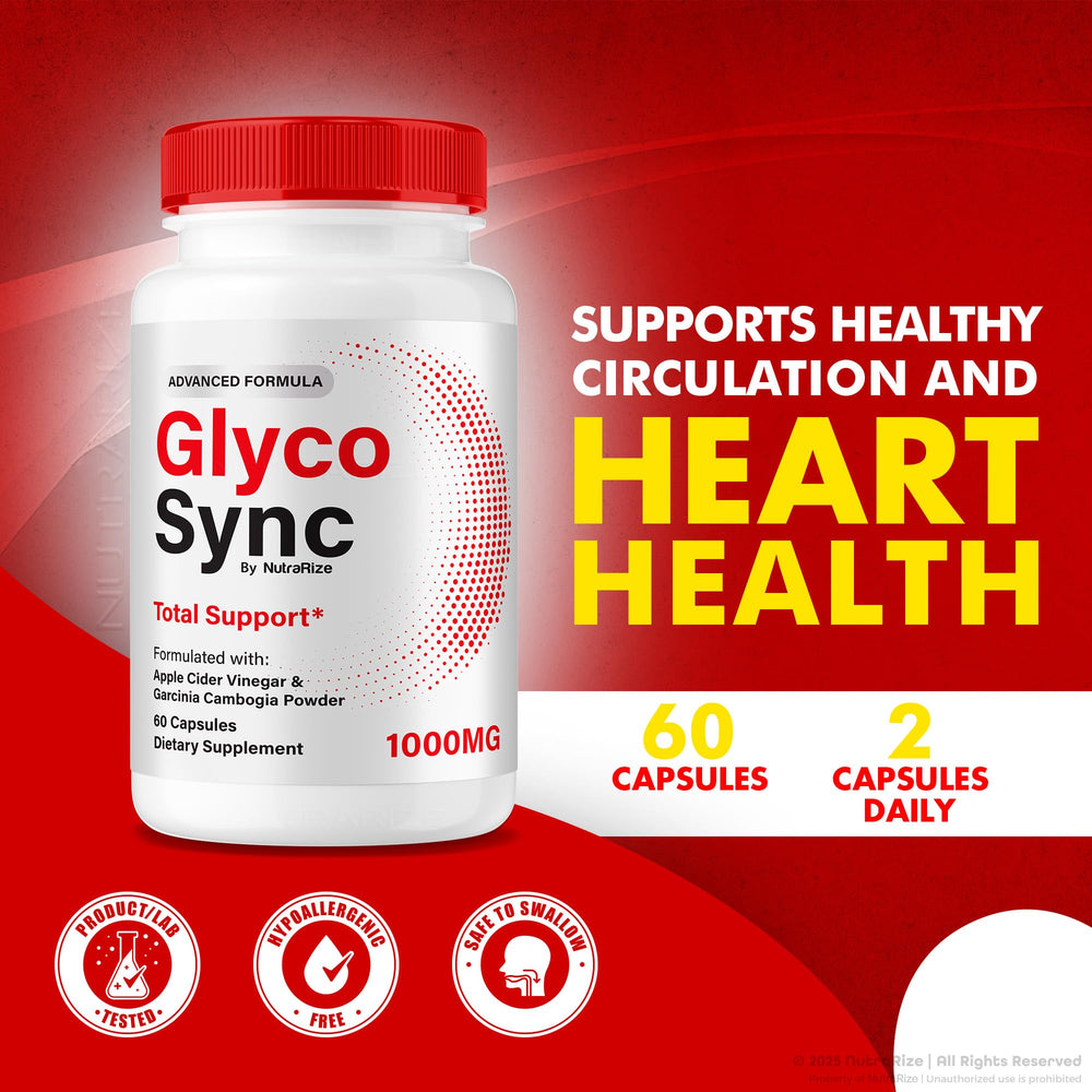NutraRize Glyco Sync pills ingredients highlighting vitamins and minerals supporting overall health