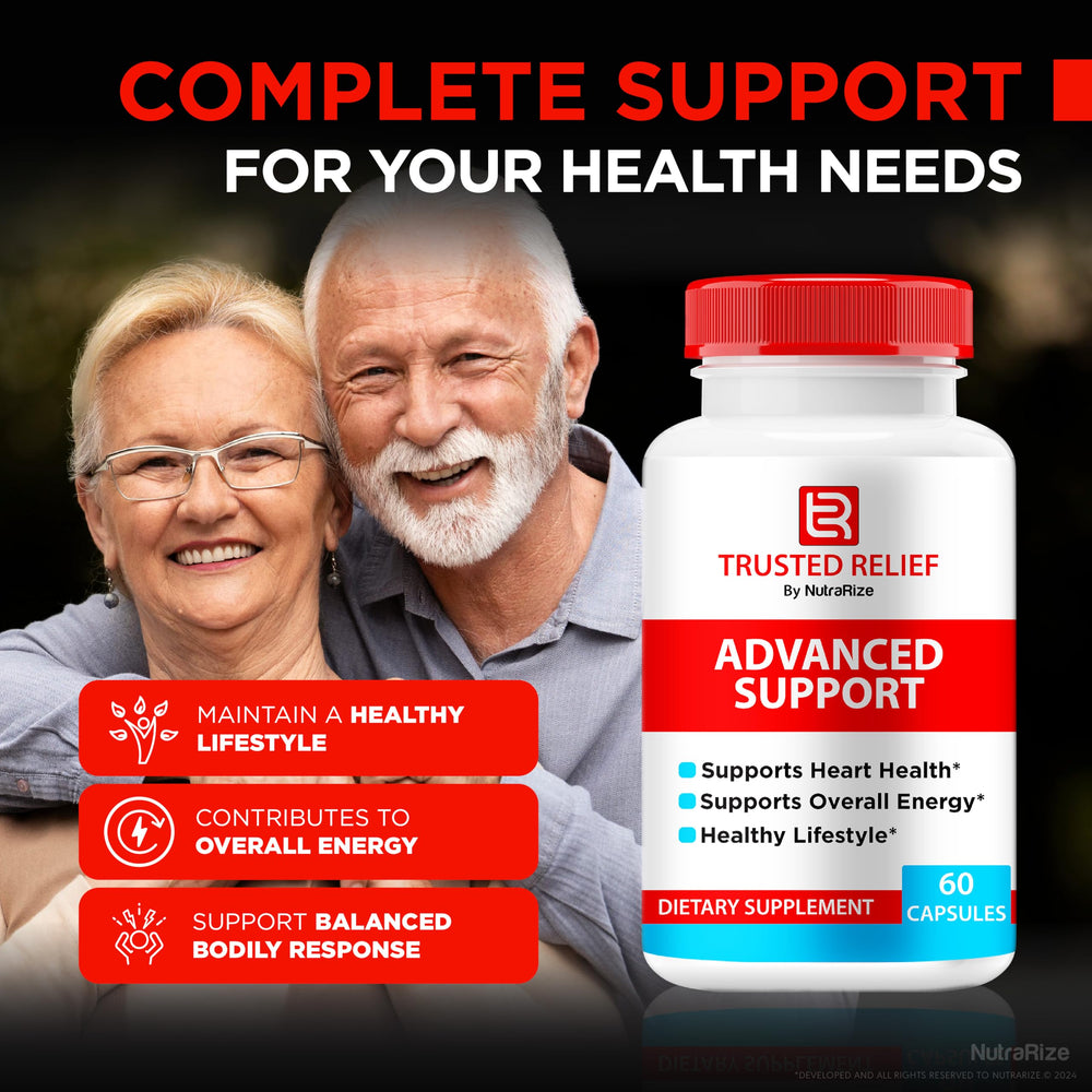 NutraRize Trusted Relief Capsules ingredients chart highlights plant-based components.